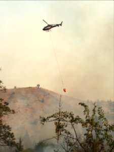 Helicopter firefighting operations photo