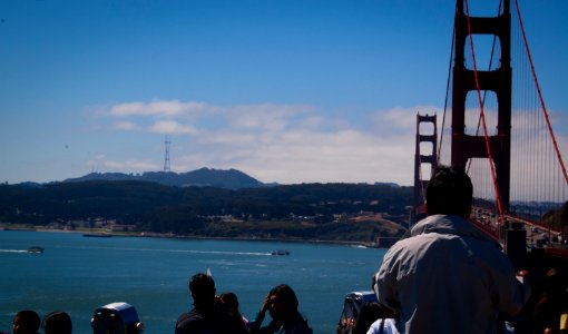 Man, Golden Gate Bridge photo