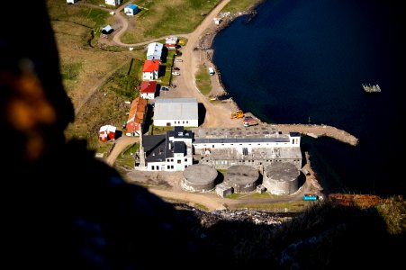 View down from half way up Háafell on to Djúpavík.