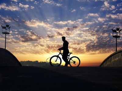Photoshop bicycle silhouette