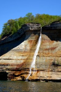 Bridalveil Falls flowing into Lake Superior