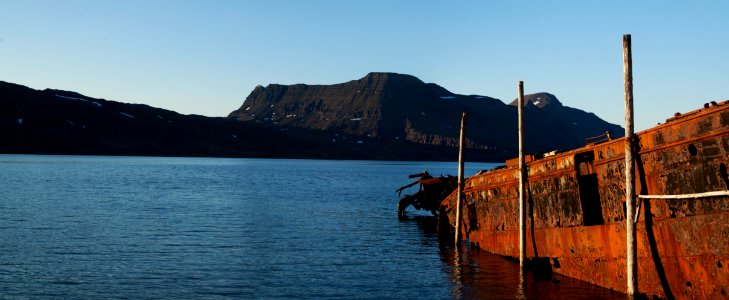 The only remains of the M/S Suðurland sitting at Djúpavík