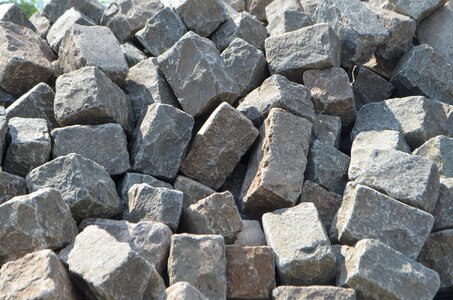 Hard grey cobblestones