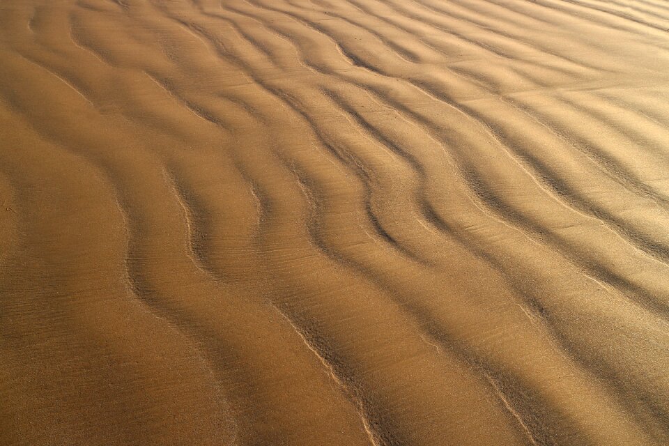 Sunset beach sand warm
