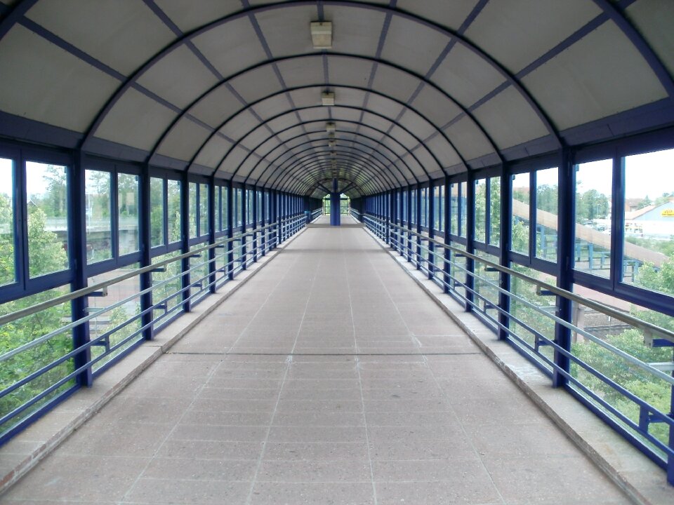 Bridge crossing tunnel photo