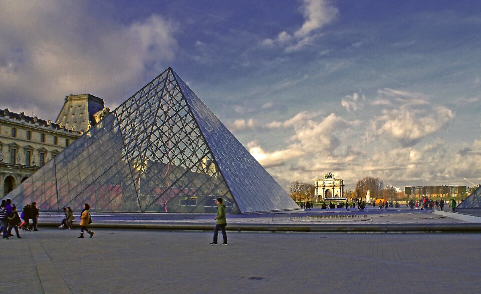Glass building the background