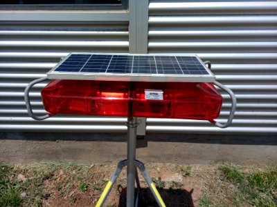Tripod solar flashing lights,Emergency Hazard Caution Warning lights photo