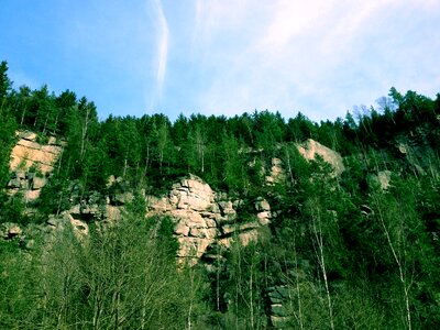 Landscape cliff stone photo