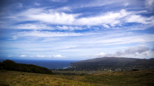 looking east over Hanga Roa