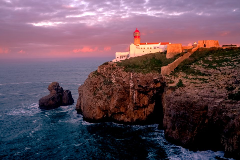 Cabo de São Vicente  at sunrise at the end of february.