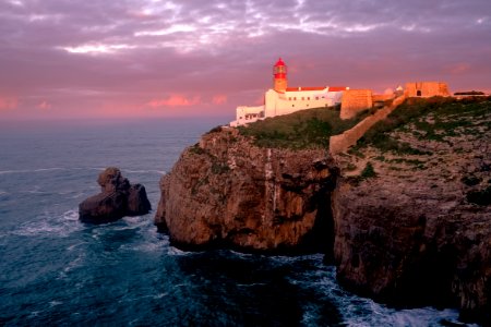 Cabo de São Vicente  at sunrise at the end of february.