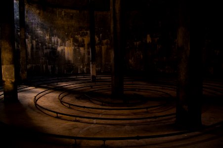 Inside of the dry herring-oil tank at Djúpavík photo