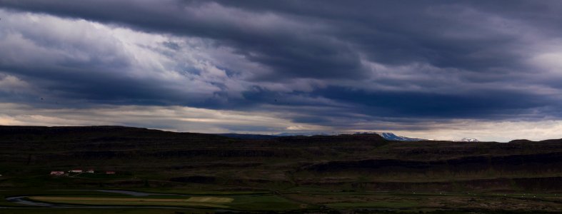 View from the top of Grábrók (some extinct volcano). photo