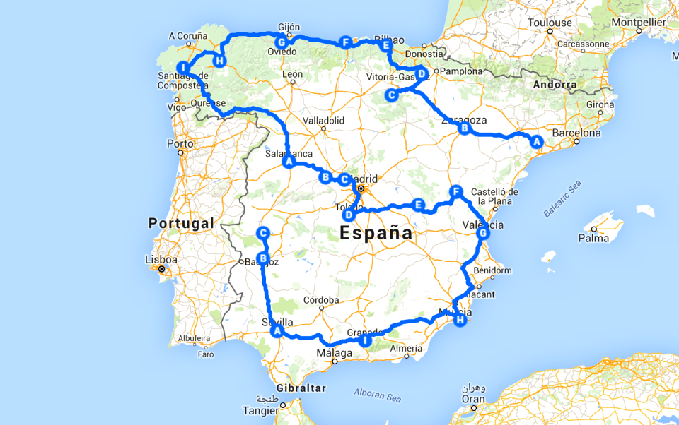 Ruta ciclista España