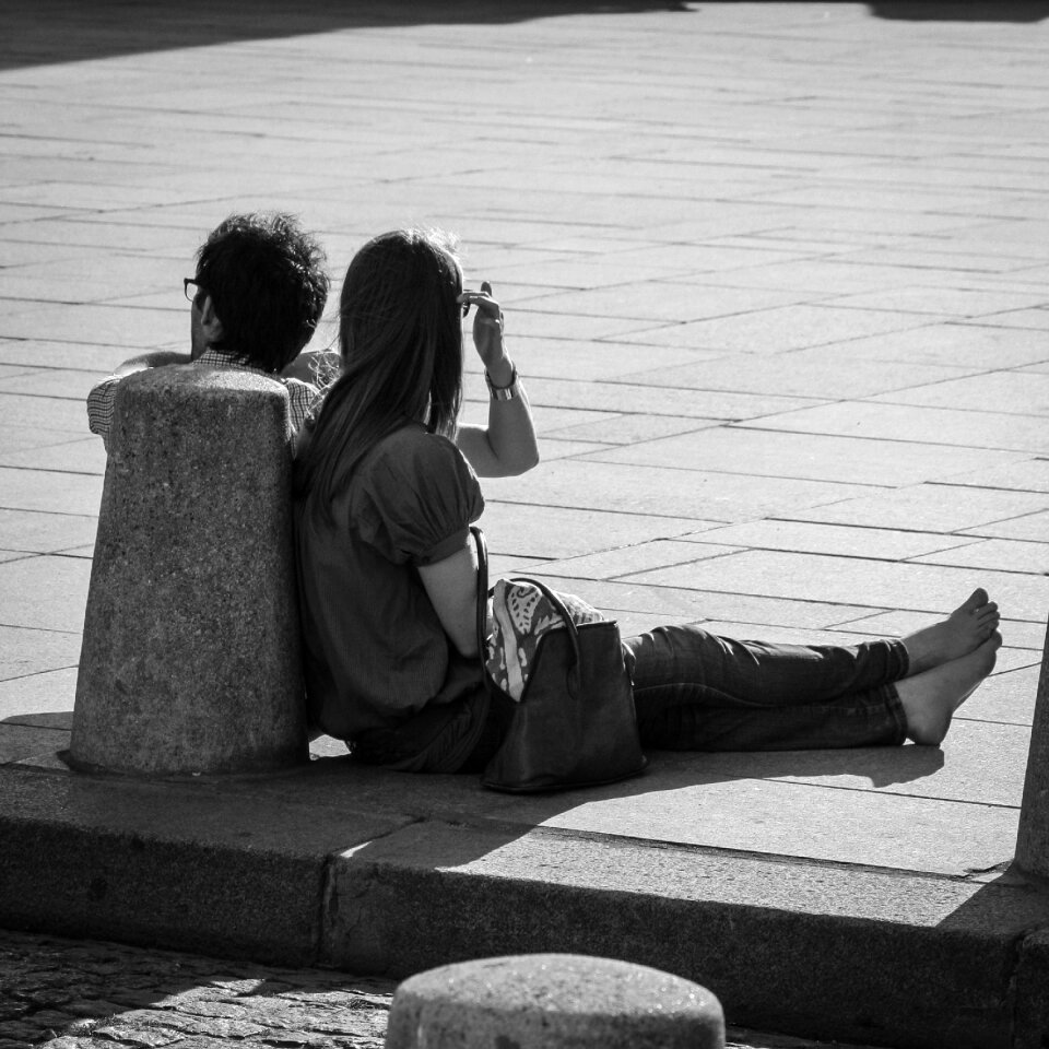 Tourists sunbathing relax