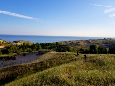 Hikers in the Grand Sable Dunes