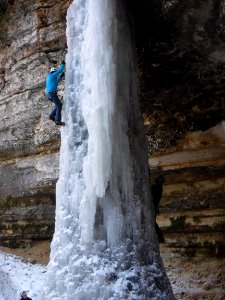 Ice Climber on the Dryer Hose