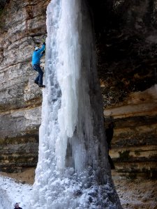 Ice Climber on the Dryer Hose photo