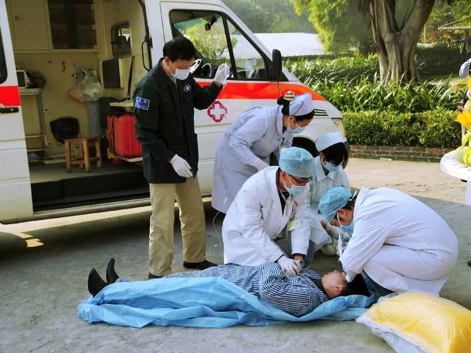 Medical emergency emergency ambulance fire drill