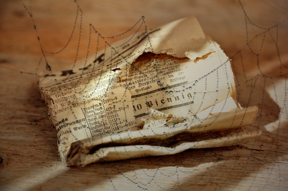 Crumpled old antique