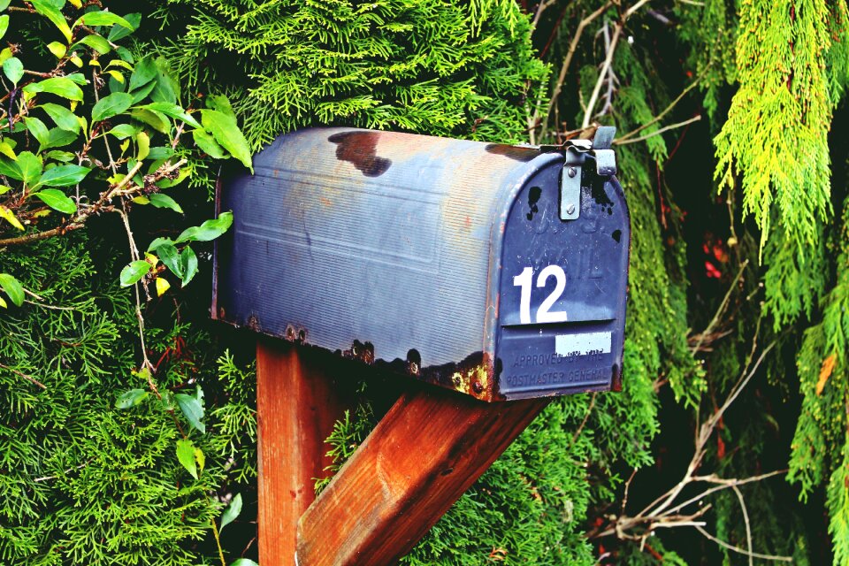 Letter boxes post mail box weathered