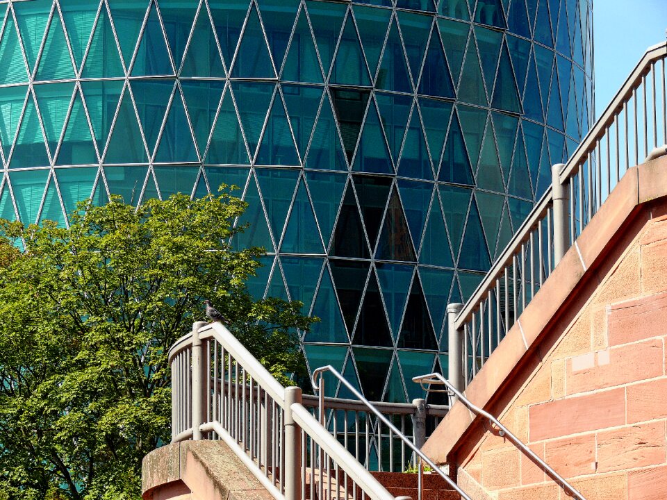 High rise office building facade window