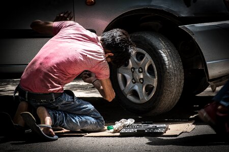 Labor kid mechanic