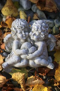 Cemetery angel figure mourning