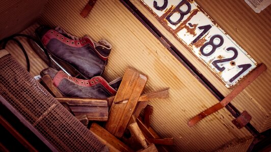 Vintage retro leather