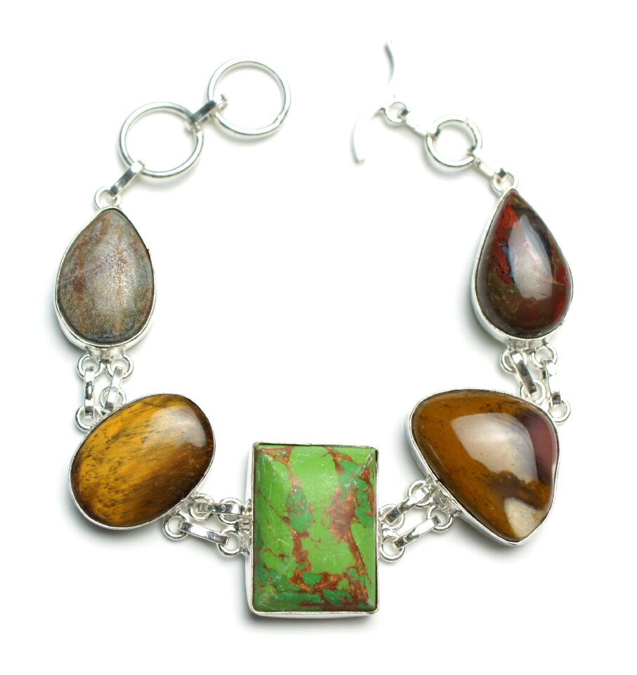 Stone sterling silver