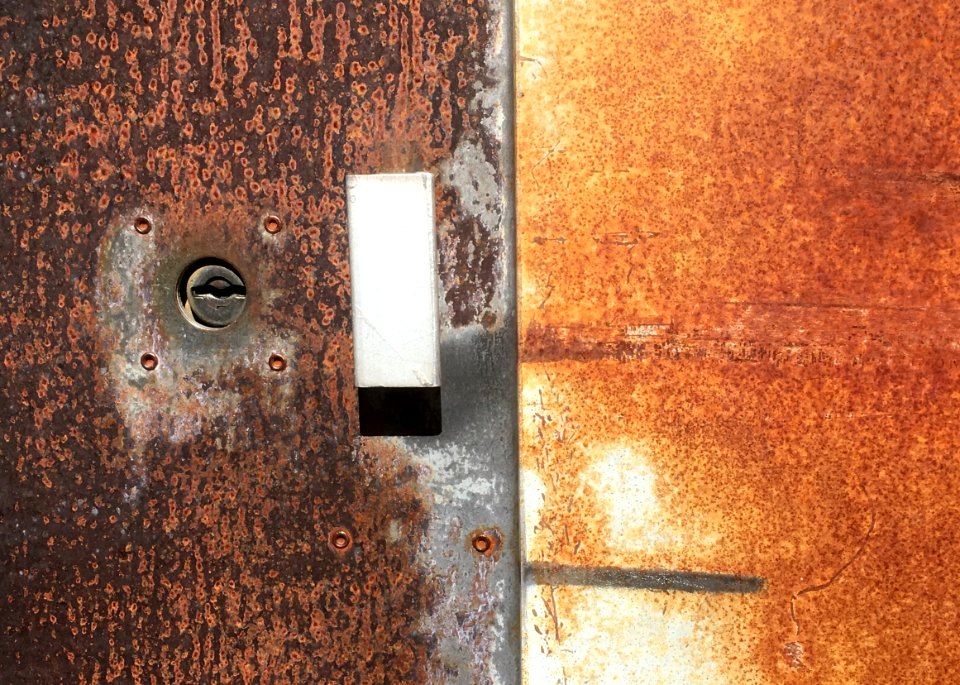 Abstract Rusted Mailbox Art