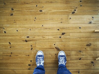 Feet soil laminate flooring photo