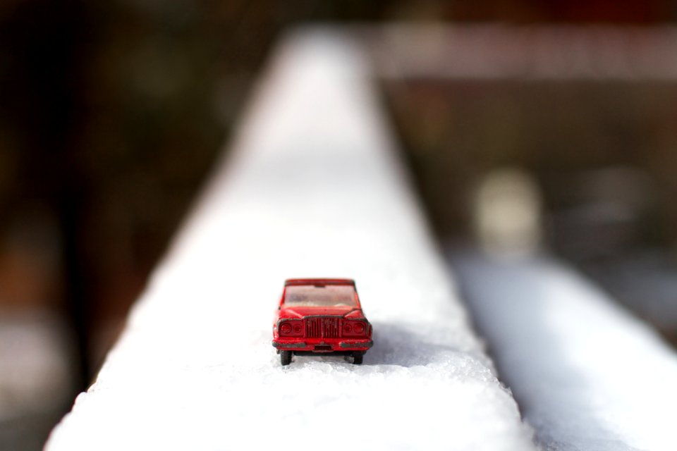 Driving Down the Snowy Road