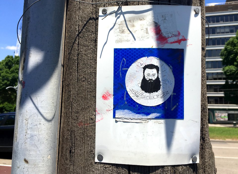 Bearded Man on a Pole