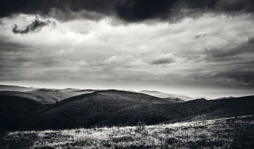 Country sky black and white