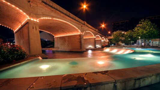 Bridge lights water
