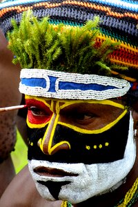 New guinea mask painted