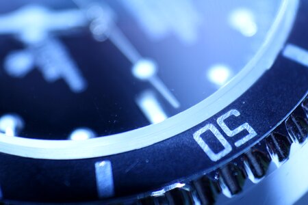 Time blue clock