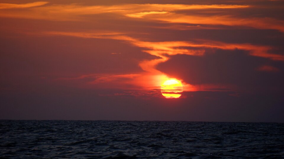 Red colorful clouds photo