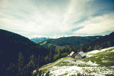 Snow winter spring