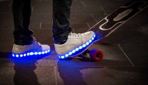 Lights shoes rolling photo