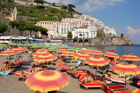 Beach italy parasols