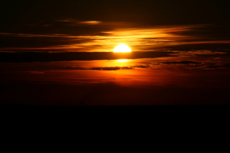 Cloud red in the evening