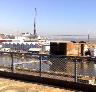 Cruiseliner Construction - STX Shipyard - Espadon Submarine Museum Building , Escal'Atlantic , Saint Nazaire , Pays de la Loire , France