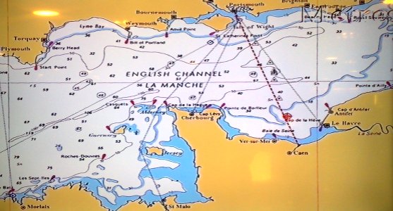 Location screen - MV Normandie - off Ouistreham - Normandy - France