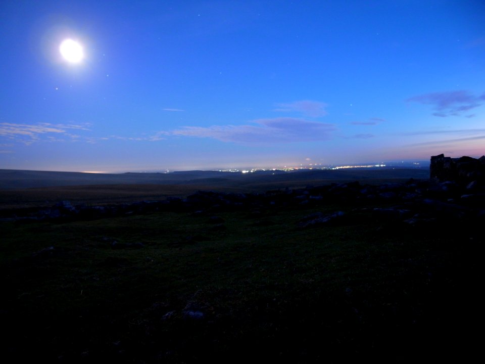 Nightsky from Eylesbarrow Tin Mine , Dartmoor National Park, Devon, UK
