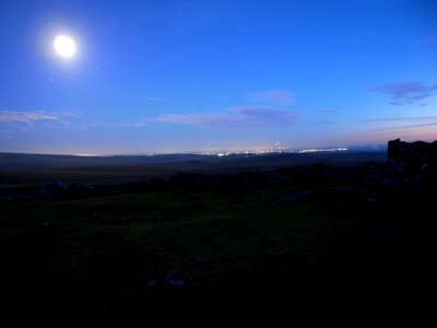 Nightsky from Eylesbarrow Tin Mine , Dartmoor National Park, Devon, UK