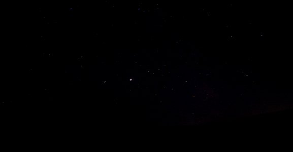 Jupiter (Right), Saturn (Left) looking South from Evil Combe , Dartmoor National Park, Devon, UK - July 2020