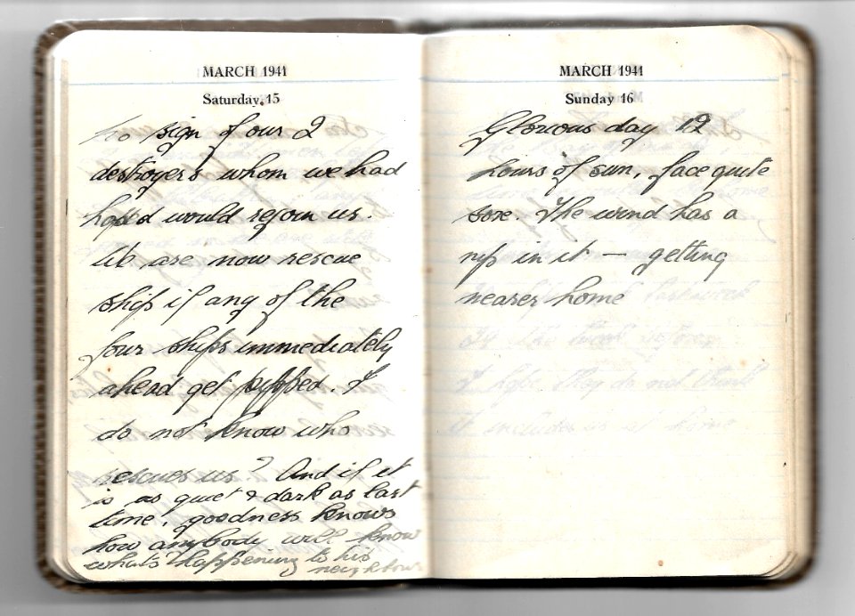 WW2 DIARY Horace Read - Clan Macbean U Boat attack on Convoy 1941 f