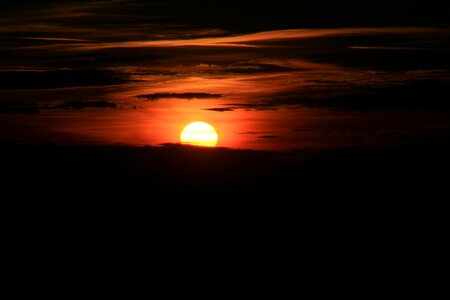 Cloud red in the evening photo